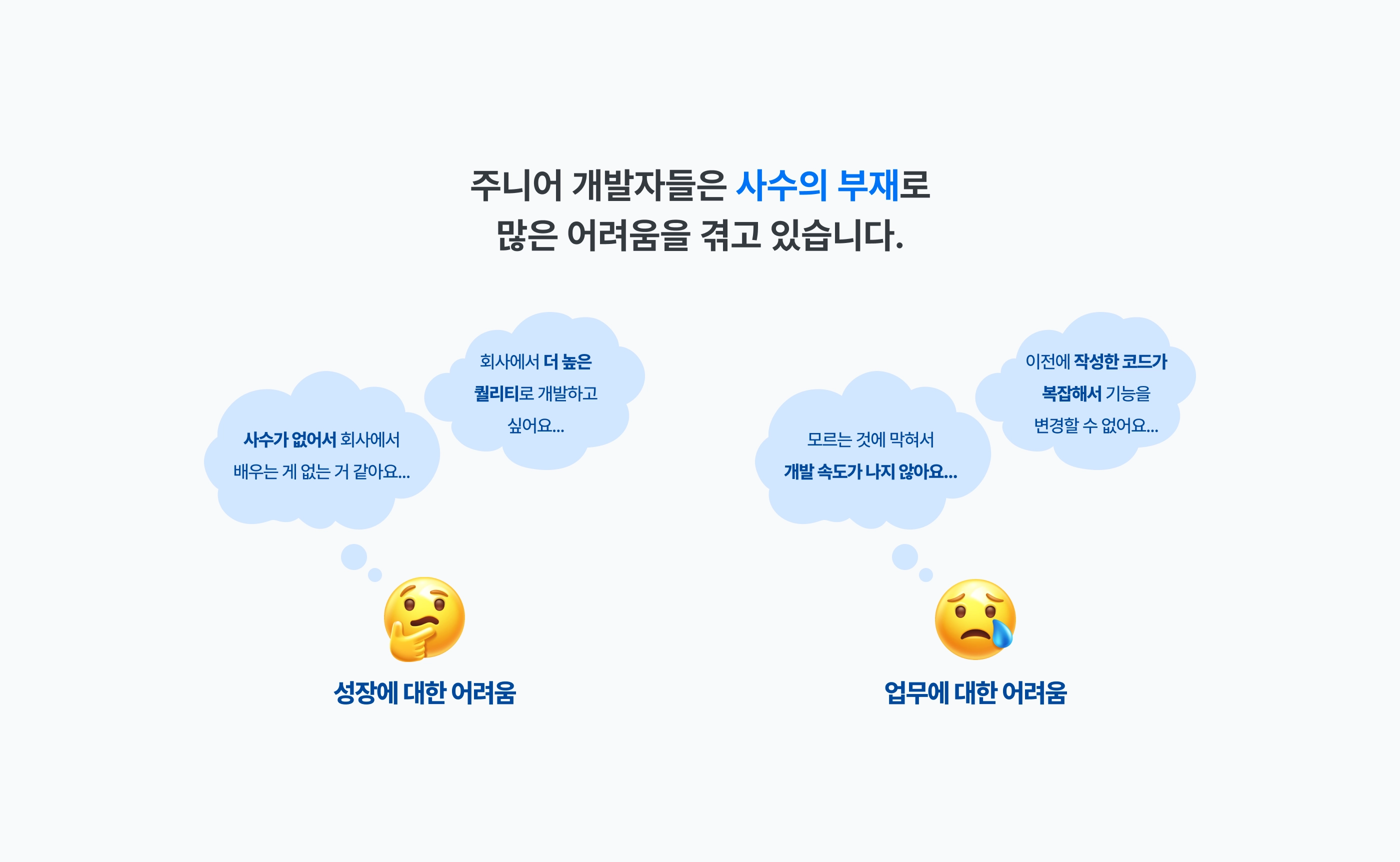 사수의 부재로 많은 어려움